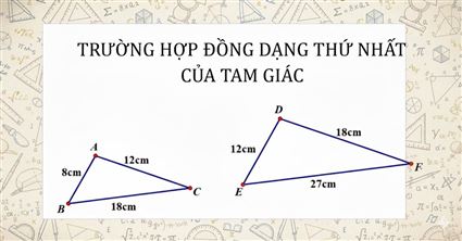TRƯỜNG HỢP ĐỒNG DẠNG THỨ NHẤT CỦA TAM GIÁC